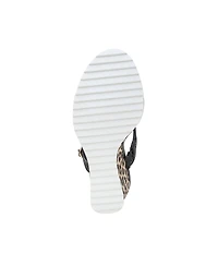 Edith | Woven Raffia High Wedge Sport Sandals