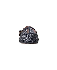 Monet | Raffia and Nappa Leather T-Strap Flats