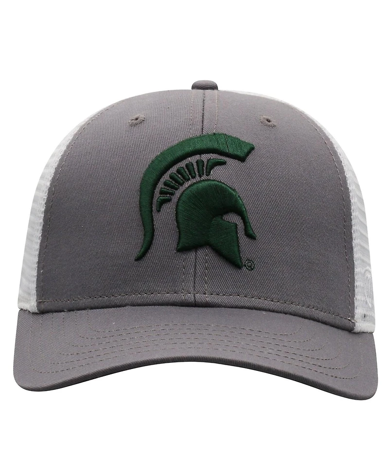 Top of the World Men's Gray Michigan State Spartans Trucker Adjustable Hat
