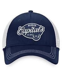 Fanatics Women's Navy/White Washington Capitals Fundamental Trucker Adjustable Hat