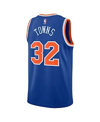 Nike Men's and Women's Karl-Anthony Towns Blue New York Knicks Swingman Icon Edition Jersey