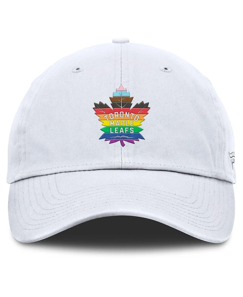 Fanatics Men's White Toronto Maple Leaf's Pride Adjustable Hat