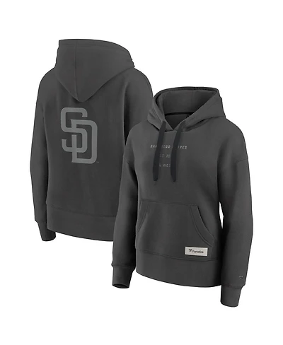 Fanatics Women's Charcoal San Diego Padres Elements Future Ground Subtle Tonal Pullover Hoodie