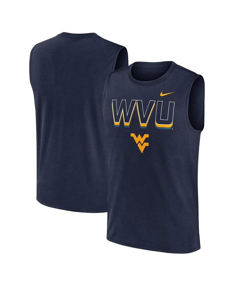 Nike Men's Navy West Virginia Mountaineers Primetime Tricode Legend Performance Tank Top
