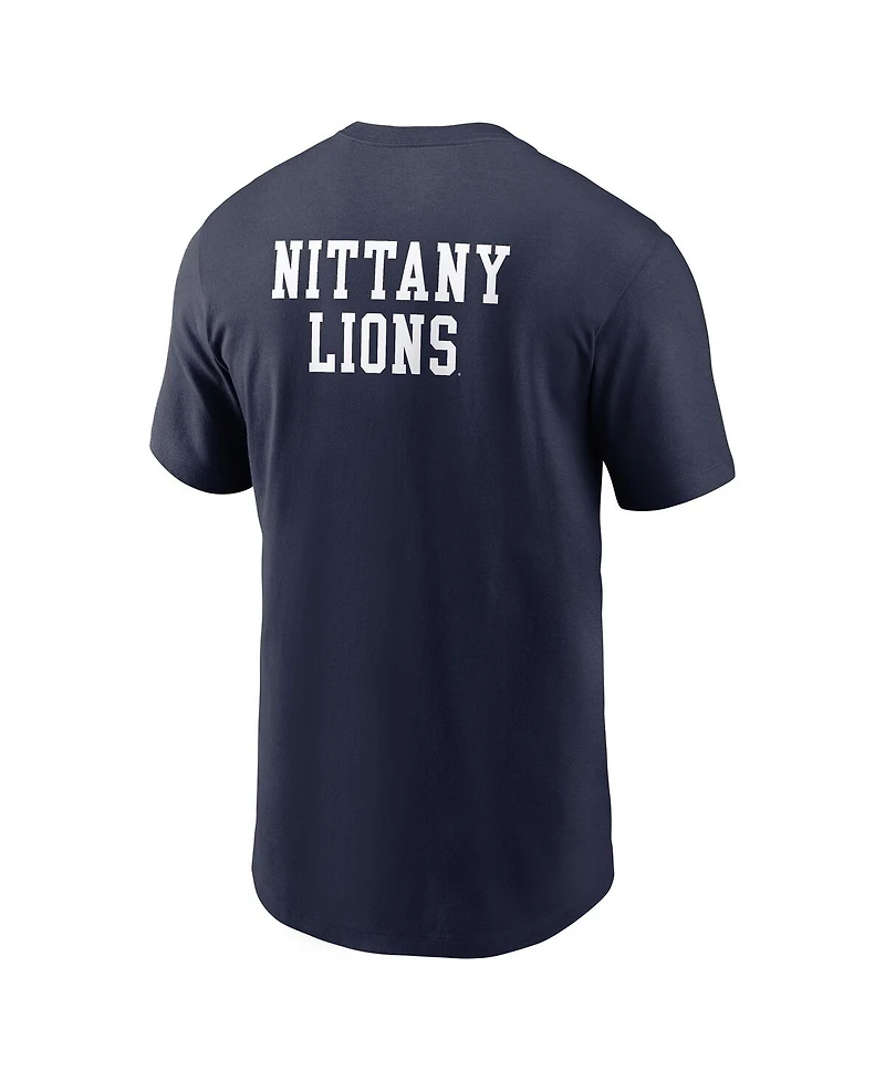 Nike Men's Navy Penn State Nittany Lions 2-Hit Stacked T-Shirt