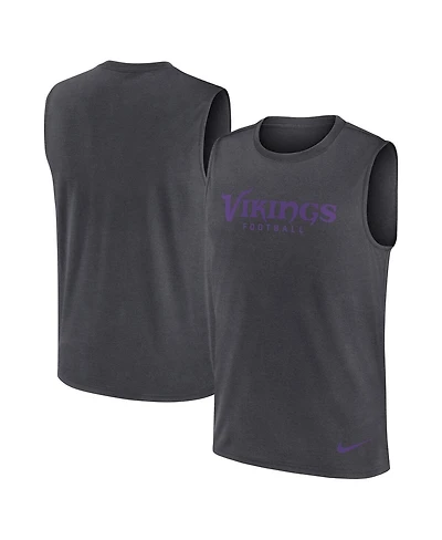Nike Men's Charcoal Minnesota Vikings Primetime Legend Performance Muscle Tank Top