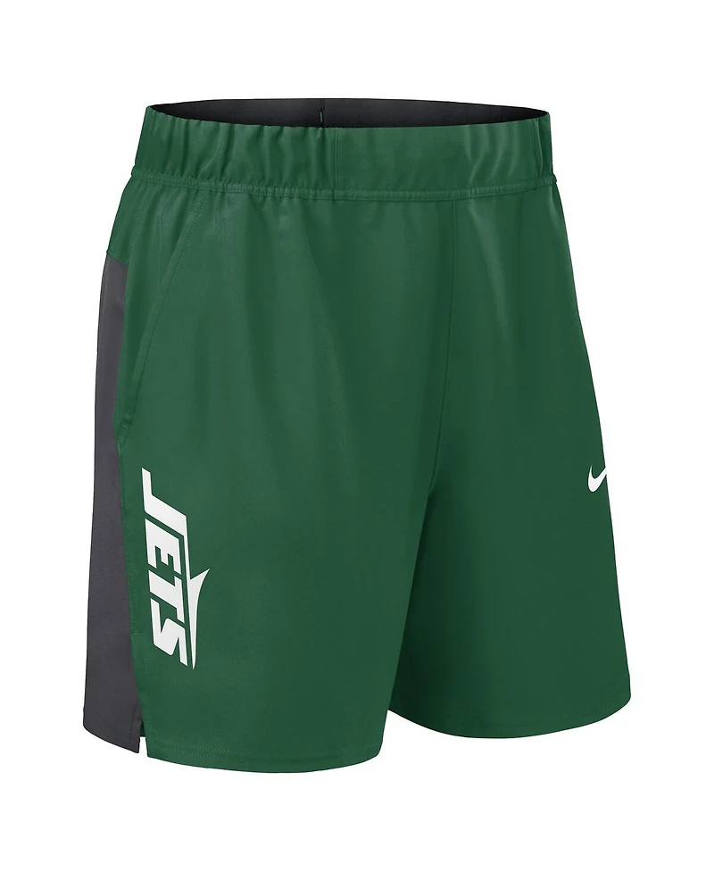 Nike Men's Green New York Jets Woven Victory Performance Shorts