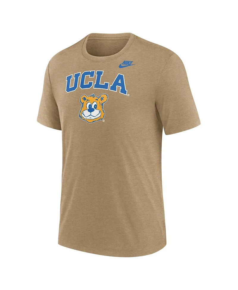 Nike Men's Heather Light Brown Ucla Bruins Legacy Arch Tri-Blend T-Shirt
