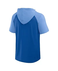 Fanatics Men's Royal Kansas City Royals Prime Raglan Short Sleeve Hoodie T-Shirt