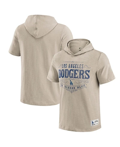 Fanatics Men's Tan Los Angeles Dodgers Hooded T-Shirt