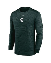 Nike Men's Green Michigan State Spartans 2025 Sideline Velocity Performance Long Sleeve T-Shirt