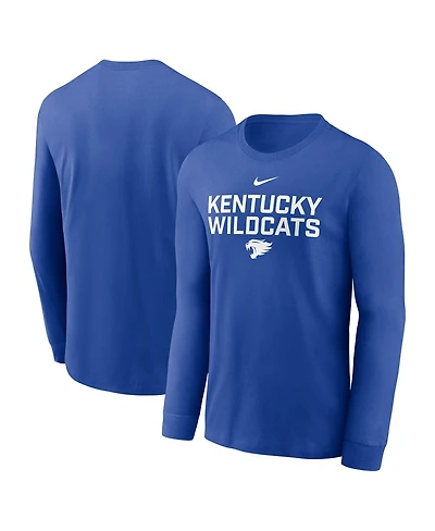 Nike Men's Royal Kentucky Wildcats 2025 Sideline Performance Long Sleeve T-Shirt
