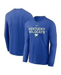Nike Men's Royal Kentucky Wildcats 2025 Sideline Performance Long Sleeve T-Shirt