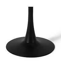 23.5" Round Outdoor Indoor Metal Cocktail Dining Table