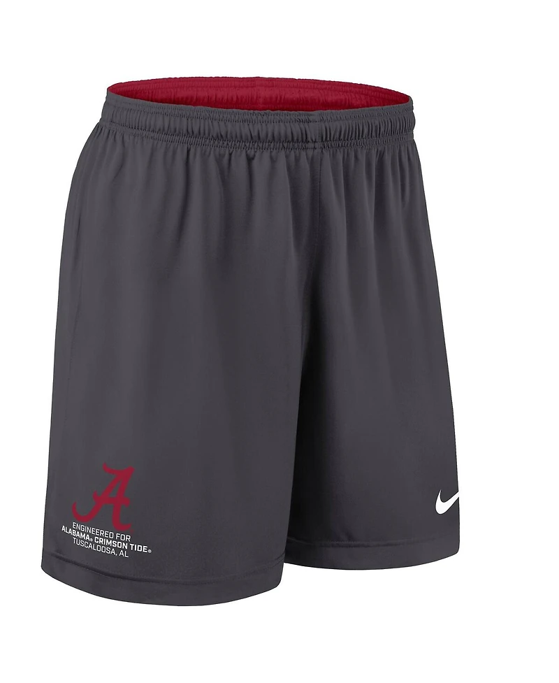 Nike Men's Crimson/Charcoal Alabama Crimson Tide 2025 Sideline Reversible Performance Shorts