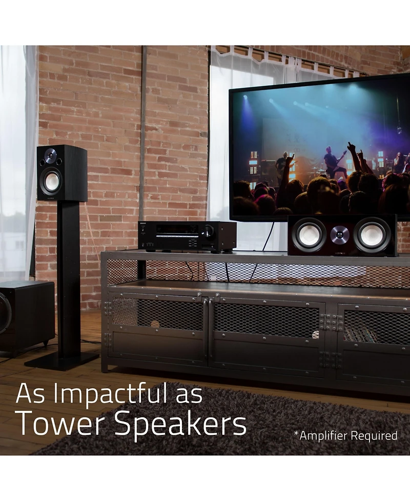 Fluance Reference High Performance 2-Way Bookshelf and Surround Sound Speakers for 2-Channel Stereo Listening or Home Theater System