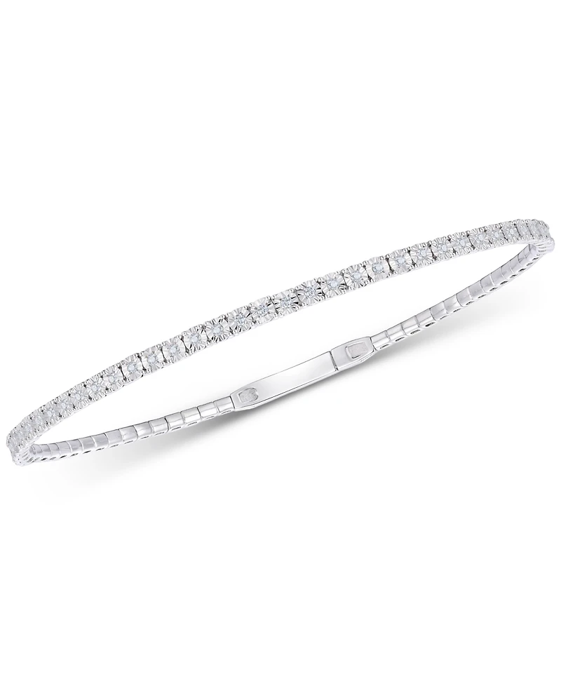Diamond Illusion Tennis Bracelet (1/4 ct. t.w.) in Sterling Silver