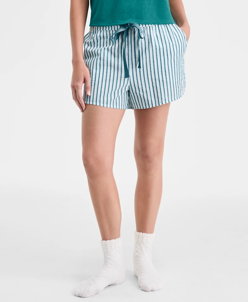 State of Day Stripe Seersucker Drawstring Shorts Xs-3X, Exclusively for Macy's