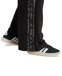 adidas Women's Leopard-Print Stripes Relaxed Wide-Leg Pants