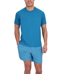 Spyder Men's Short Sleeve Waffle-Knit Crewneck Swim Shirt
