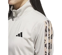 adidas Women's Animal-Print Stripe Tricot Track Jacket