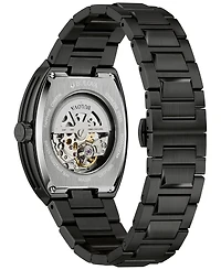 Bulova Men's Maquina Automatic Black Stainless Steel Bracelet Watch 40mm