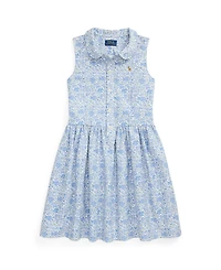 Polo Ralph Lauren Big Girls Floral Oxford Shirtdress