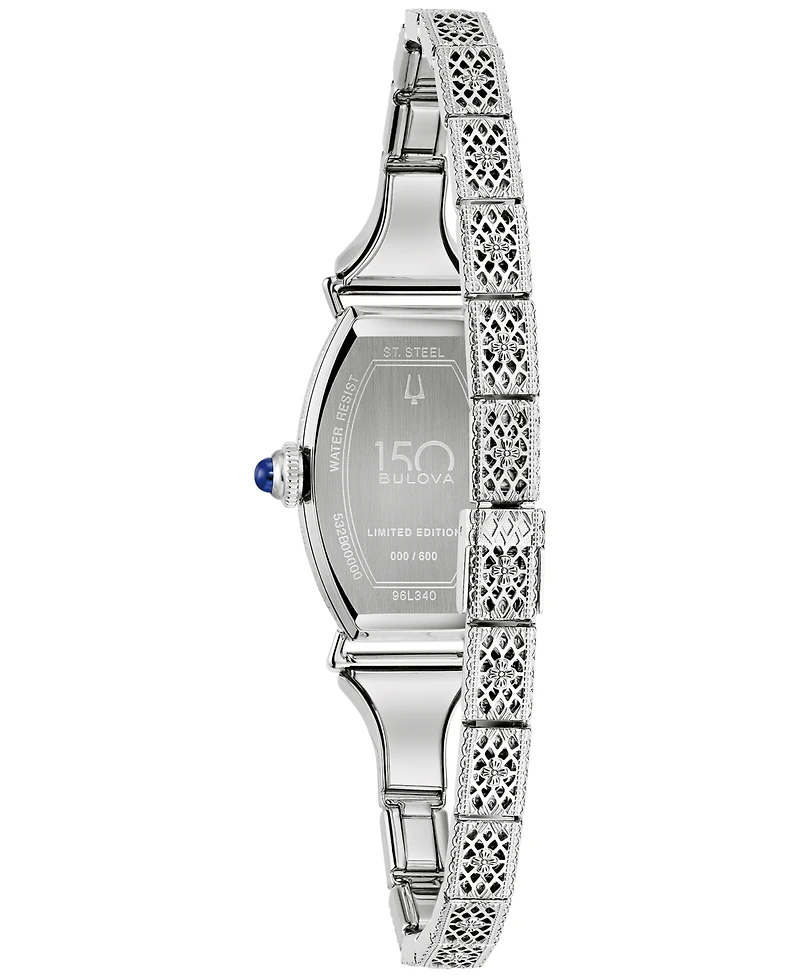 Bulova 150th Anniversary Women's Art Deco Miss America Stainless Steel Expansion Bracelet Watch 18mm
