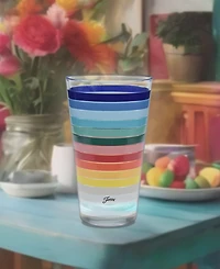 Fiesta All Colors Stripes Tapered Cooler Glasses, Set of 4