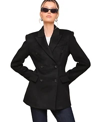 Avec Les Filles Women's Notched-Collar Blazer Coat