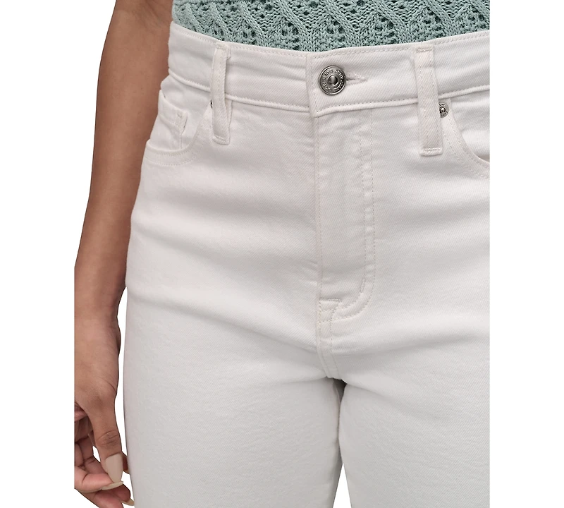 Dkny Jeans Women's High-Rise Classic Cuffed Straight-Leg