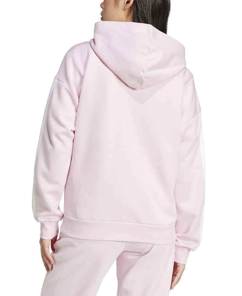 adidas Women's 3-Stripe Fleece Full Zip Hoodie
