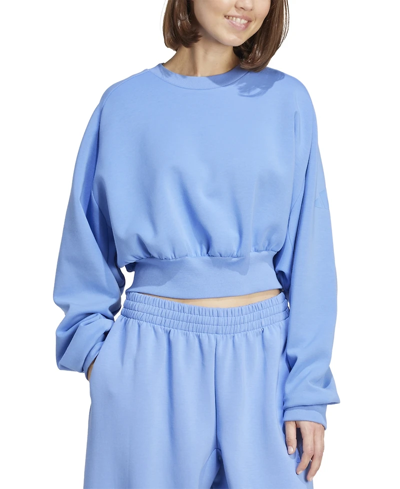 adidas Women's Soft Lux Relaxed Crewneck Sweatshirt