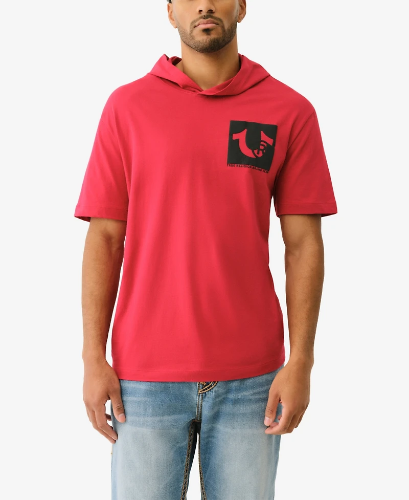 True Religion Men's Short Sleeve Hooded T-Shirt