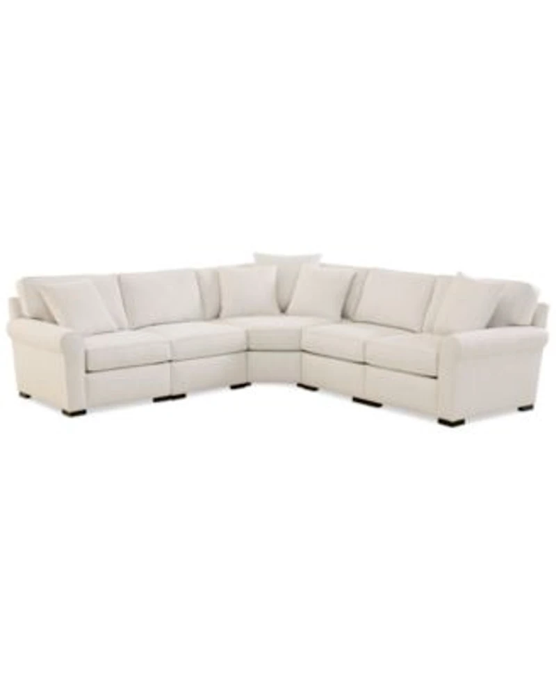 Radley Roll Arm Fabric Sectional Collection Exclusively At Macys
