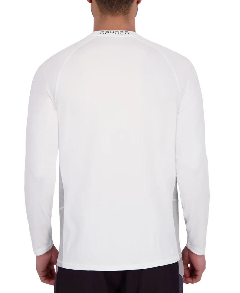 Spyder Men's Mixed Media Long Sleeve Rashguard Swim T-Shirt