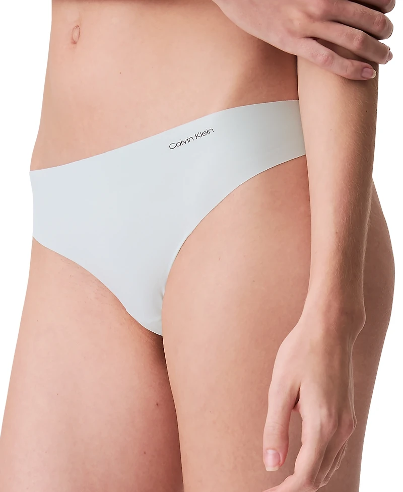 Calvin Klein Women's Invisibles Microfiber Stretch Thong Underwear D3428
