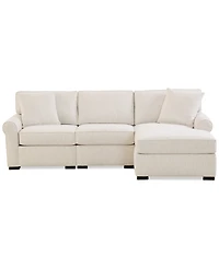 Radley Roll Arm 98" 3-Pc. Fabric Chaise Sectional, Exclusively at Macy's