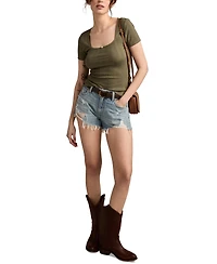 Lucky Brand Pointelle Tee