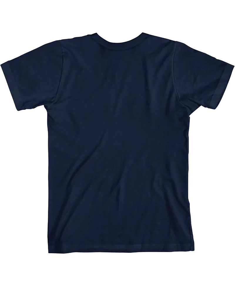 Dog Man Boys Surrounded By Stars Youth Navy Crew Neck Short Sleeve T-shirt -Xl