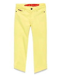 Elie Balleh Big Boys Yellow Slim Fit 5 Pocket Twill Pants