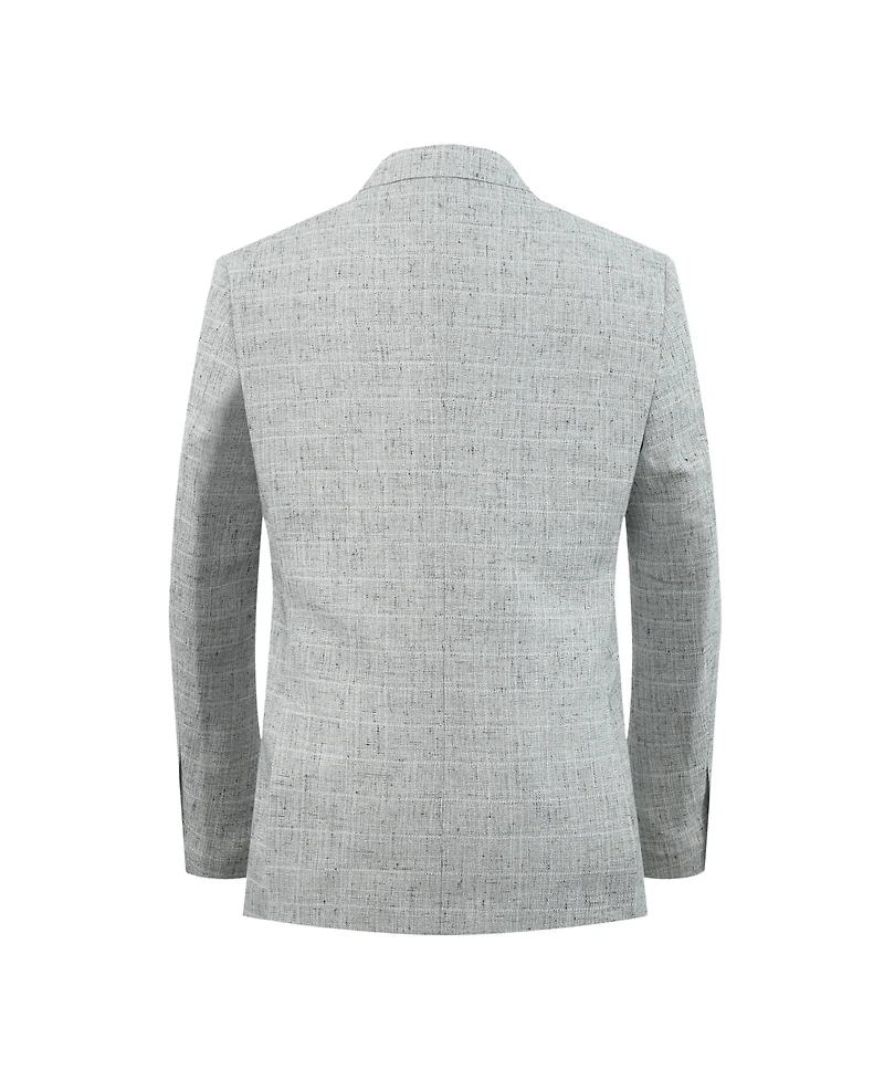 Elie Balleh Boys Silver Slim Fit Melange Jacket