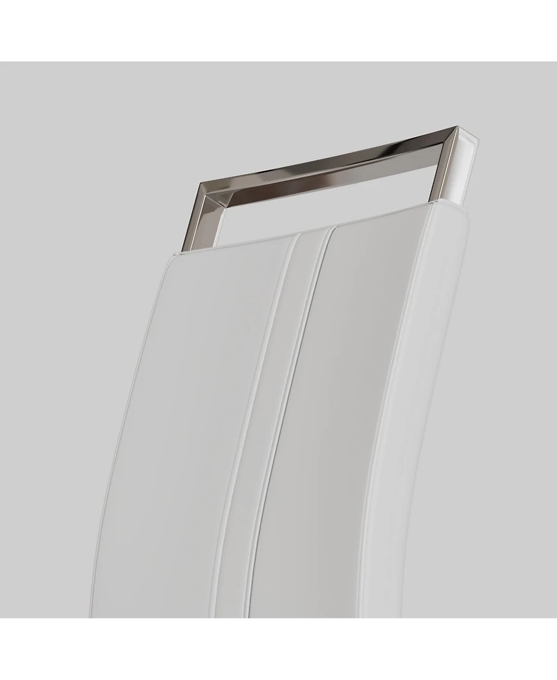 Streamdale Furniture Modern Pu Faux Leather Dining Chairs (Set of 4)