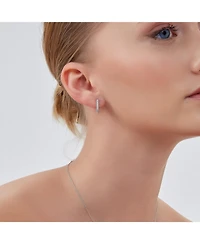 Spero London Pave Sterling Silver Hoop Earrings