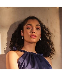 Spero London Treated Freshwater Cultured Baroque Pearl Hoop Earrings