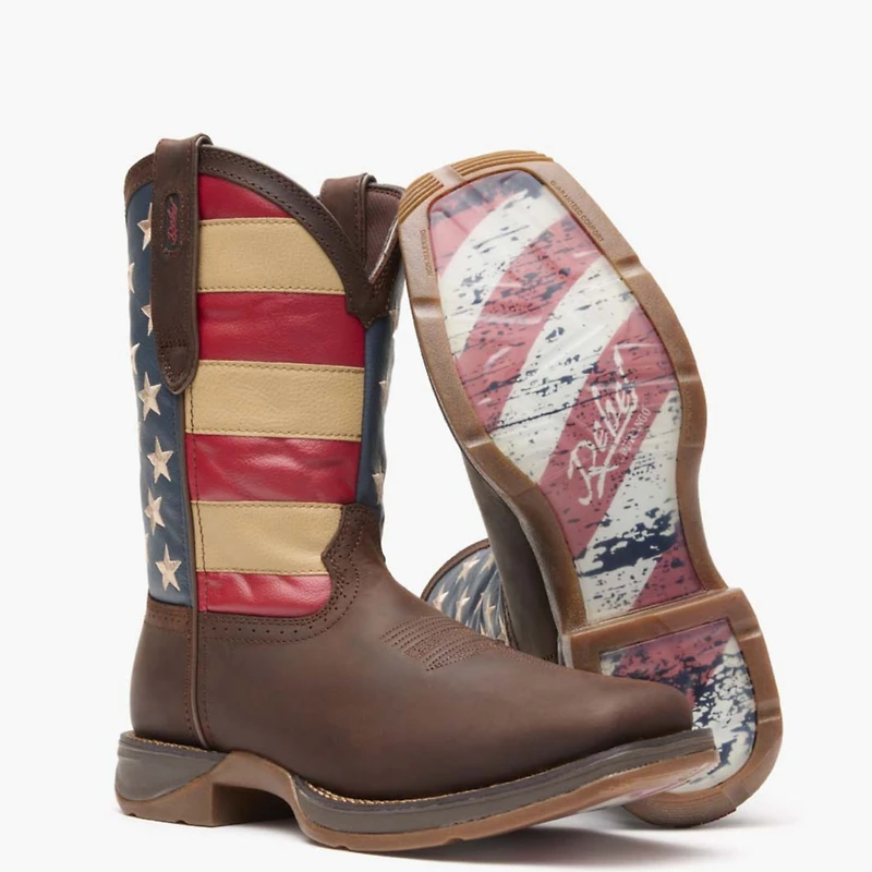 Durango Men's Rebel by Patriotic Pull-On Western Flag Boot