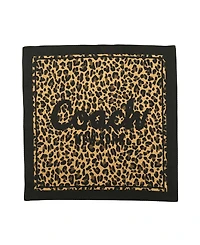 Coach Women's Script Leopard Print Silk Bandana Scarf