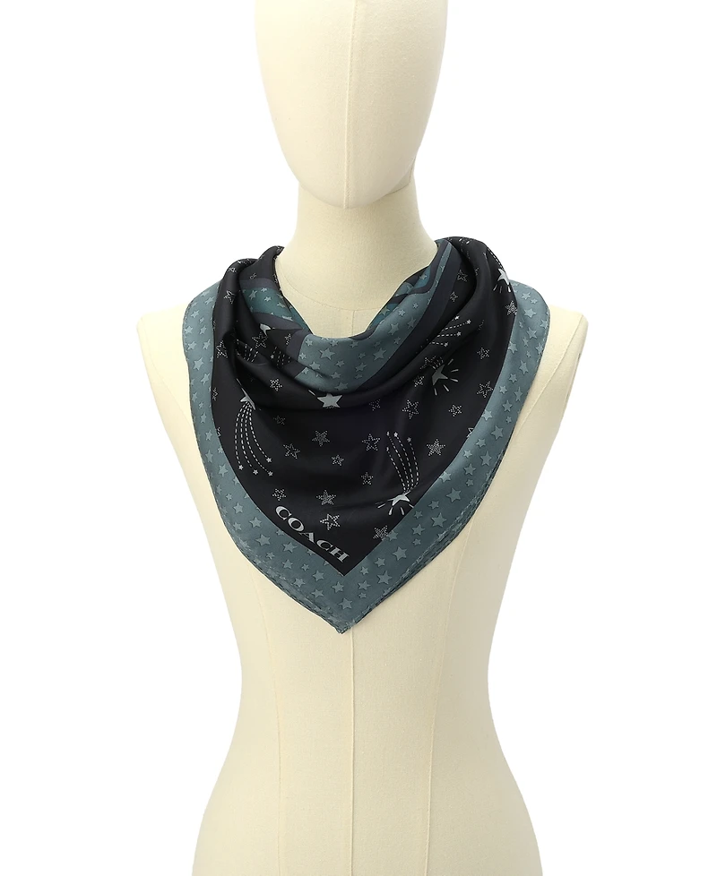 Coach Women's Shooting Star Rexy Print Silk Square Scarf