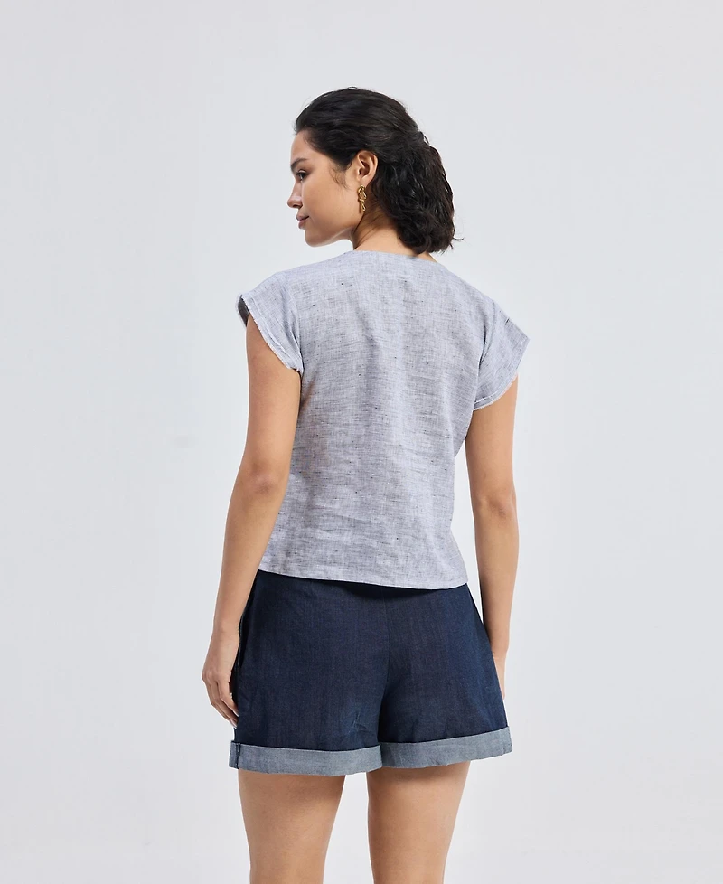 Reistor Women's Deep V-neck Short Top