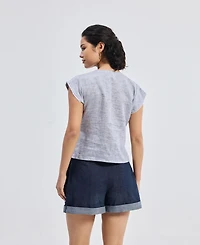 Reistor Women's Deep V-neck Short Top